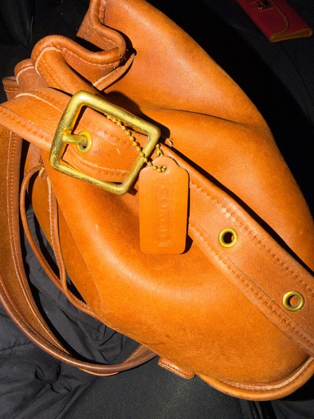 Coach Vintage Lulas Legacy Leather Crossbody Bag in Cognac Brown - Picture 6 of 10